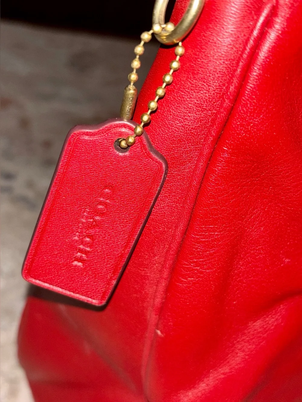 Vintage Coach Red SoHo Buckle Hobo